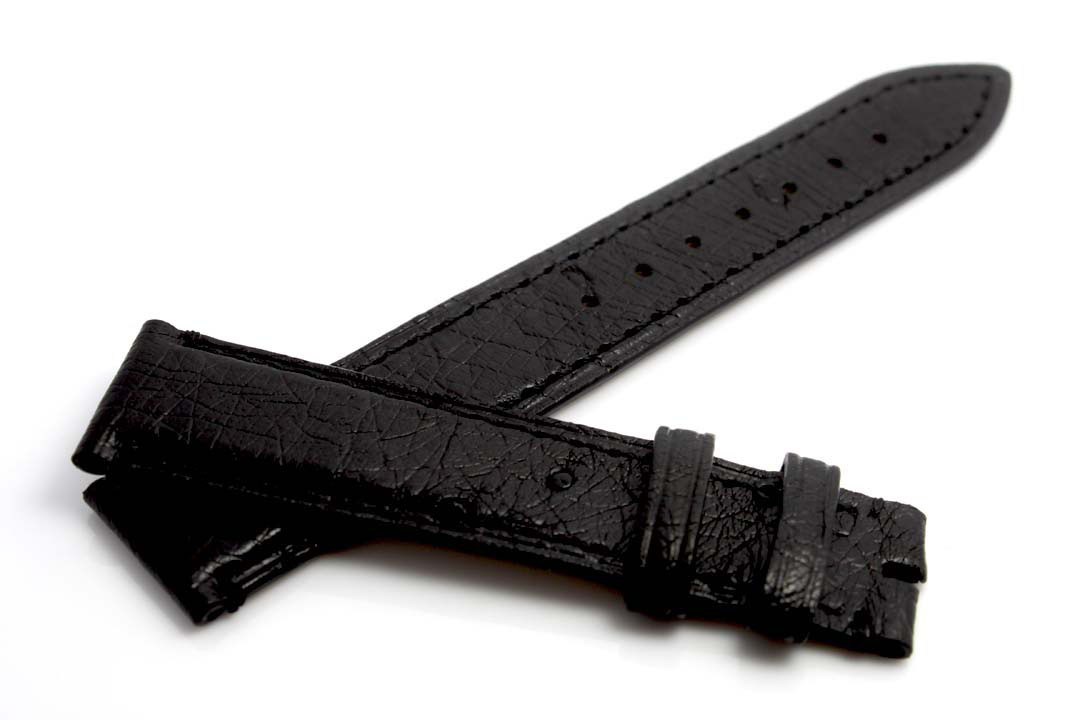 Black Africa Ostrish leather watchband